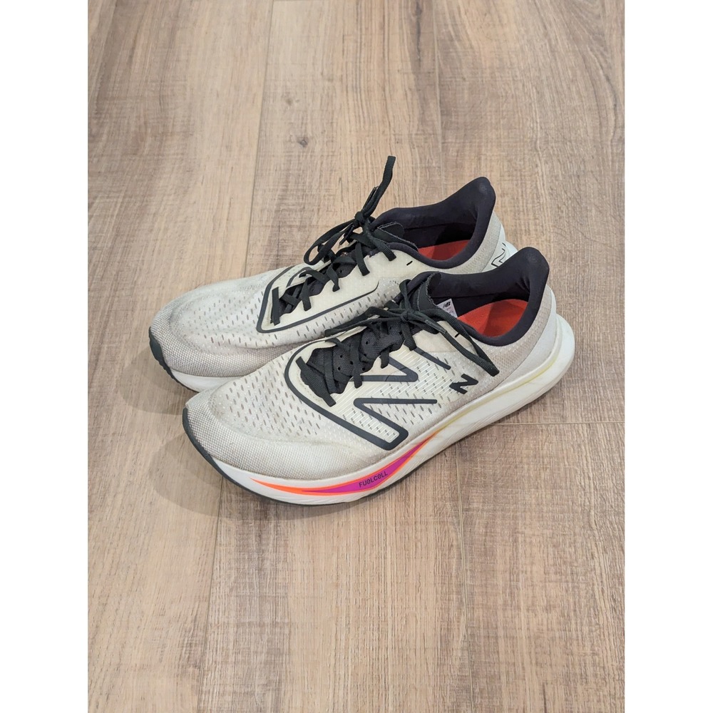 New Balance FuelCell Rebel v3 Mens 12 Running Shoes Gray Orange MFCXCW3